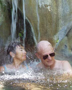 Chichi and John Guy under Piton Falls.